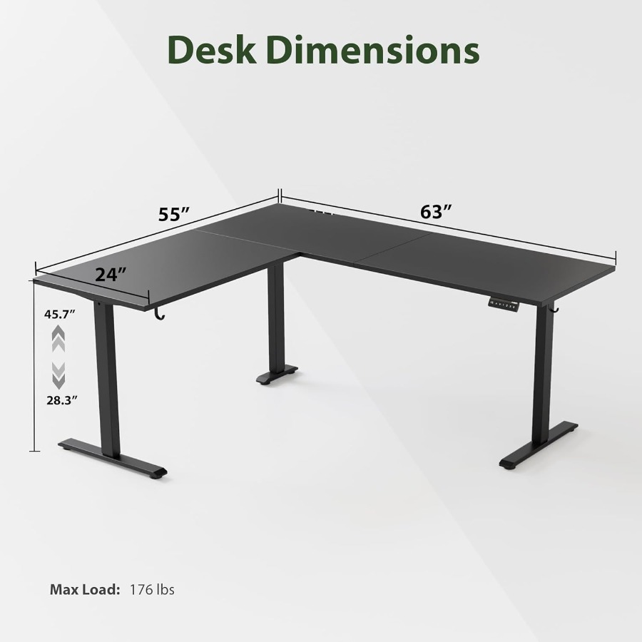 L Shaped Standing Desk Adjusta - Desk Setup Corner ulasan dan harga