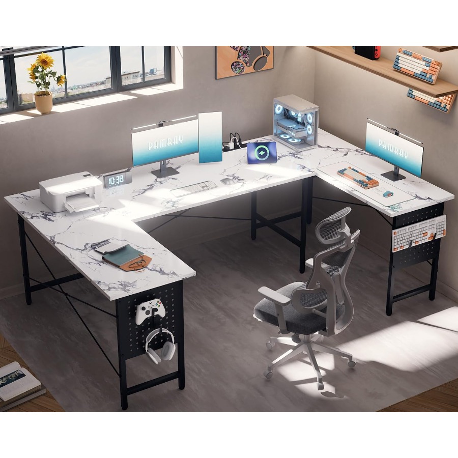 71 Inch Large UShaped Corner C - Desk Setup Corner ulasan dan harga