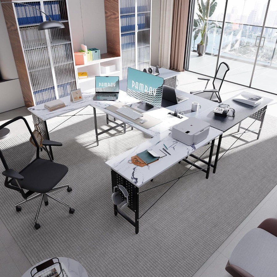 71 Inch Large UShaped Corner C - Desk Setup Corner ulasan dan harga