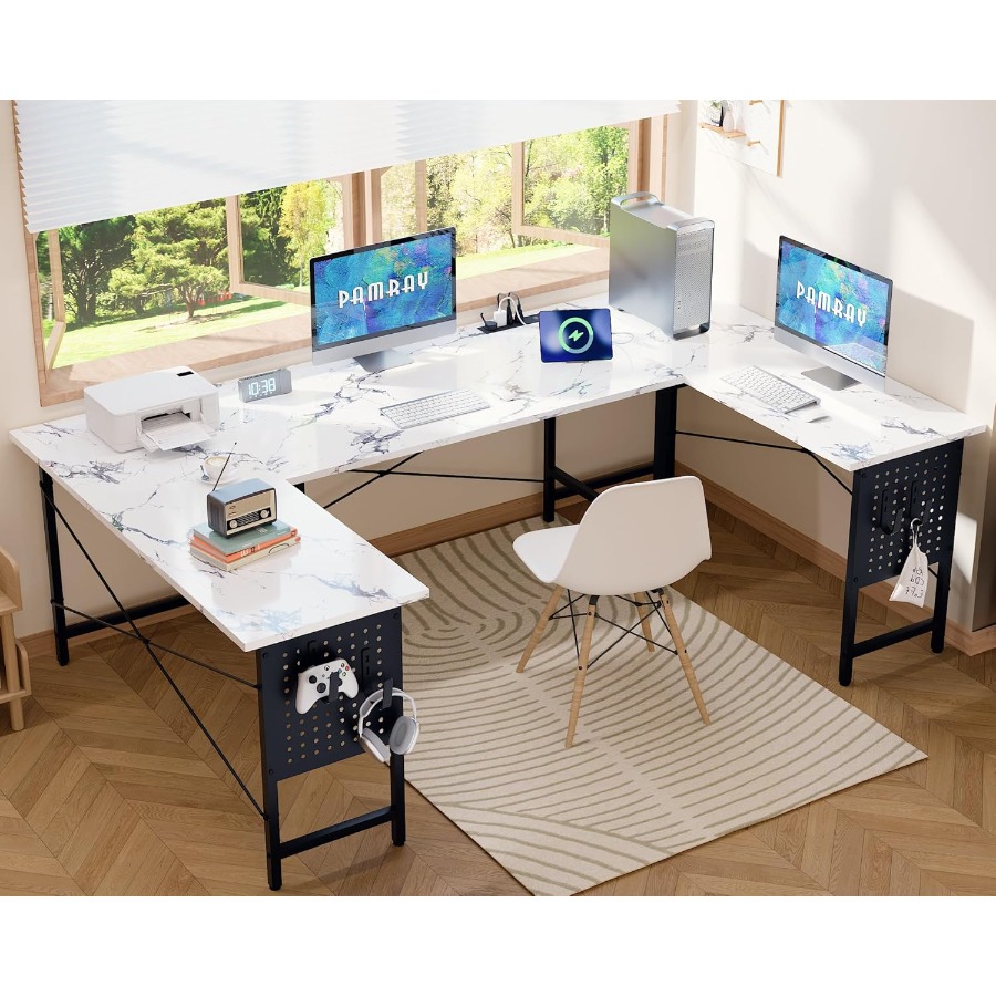 71 Inch Large UShaped Corner C - Desk Setup Corner ulasan dan harga
