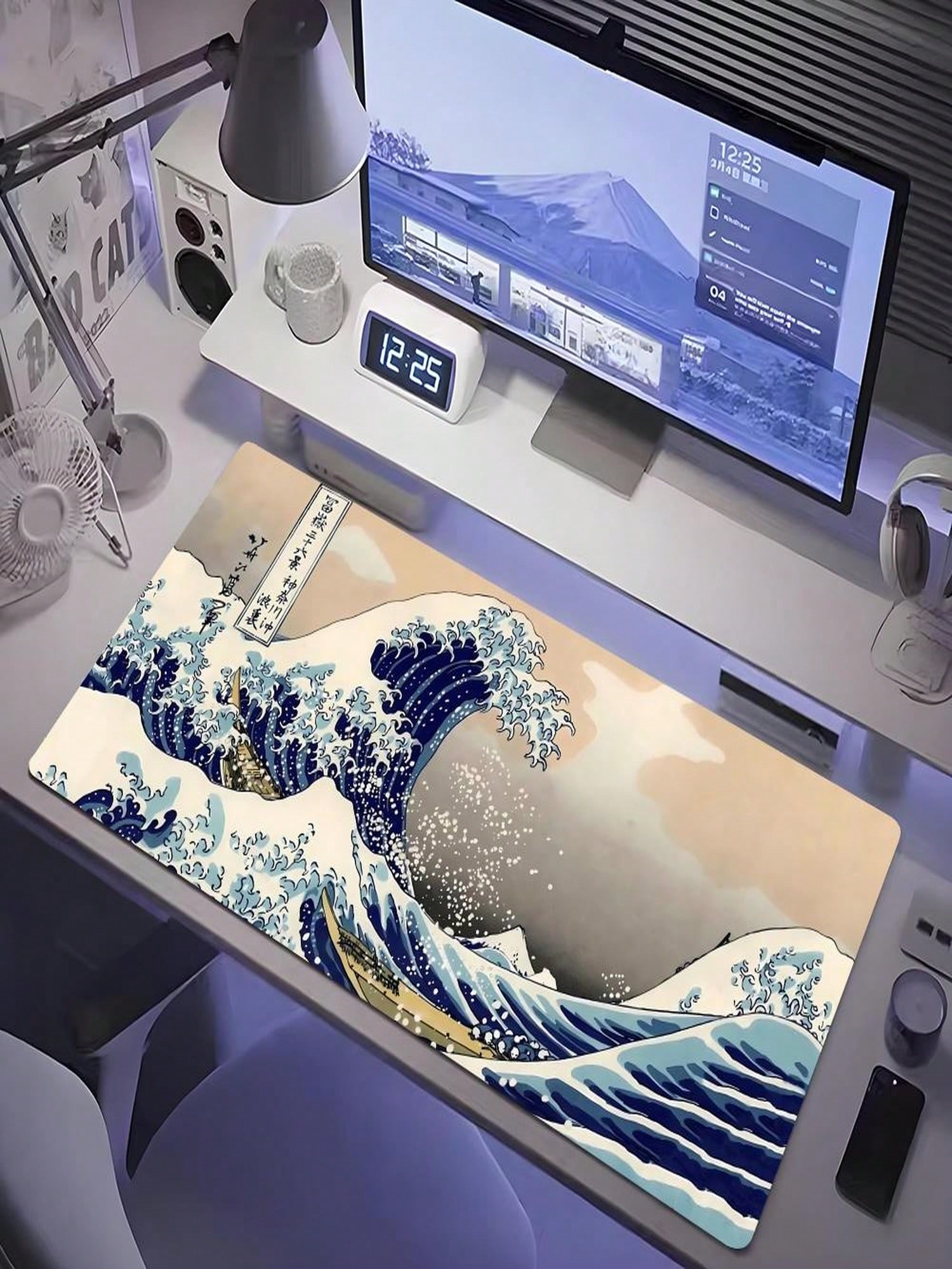 Japanese-Style Wave Surfing Mo - Desk Setup Artist ulasan dan harga