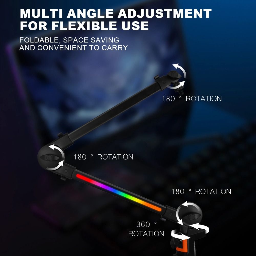 Microphone Boom Arm Mic Stand  - Desk Setup Game ulasan dan harga