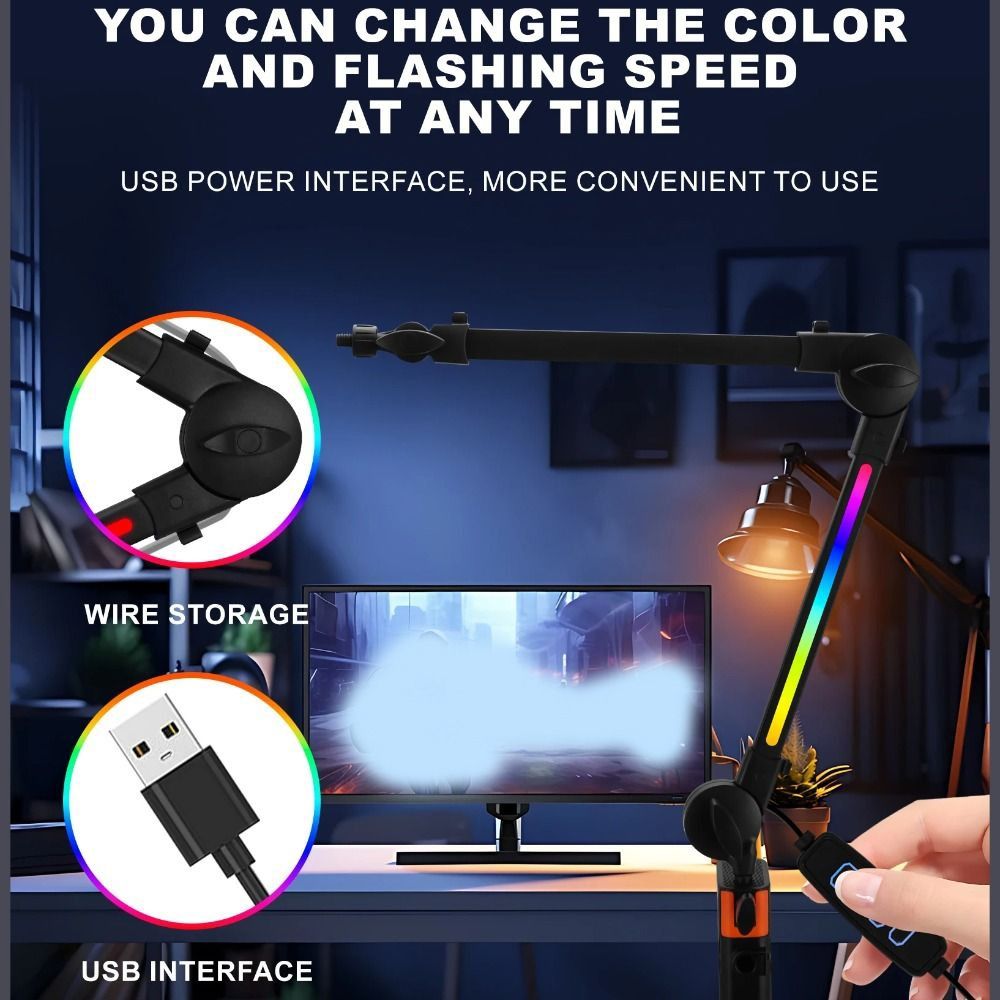 Microphone Boom Arm Mic Stand  - Desk Setup Game ulasan dan harga