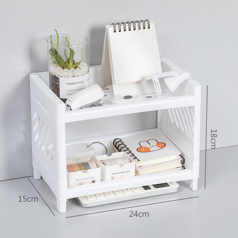Desktop Storage Rack Multi-Lay - Desk Setup Organizer ulasan dan harga