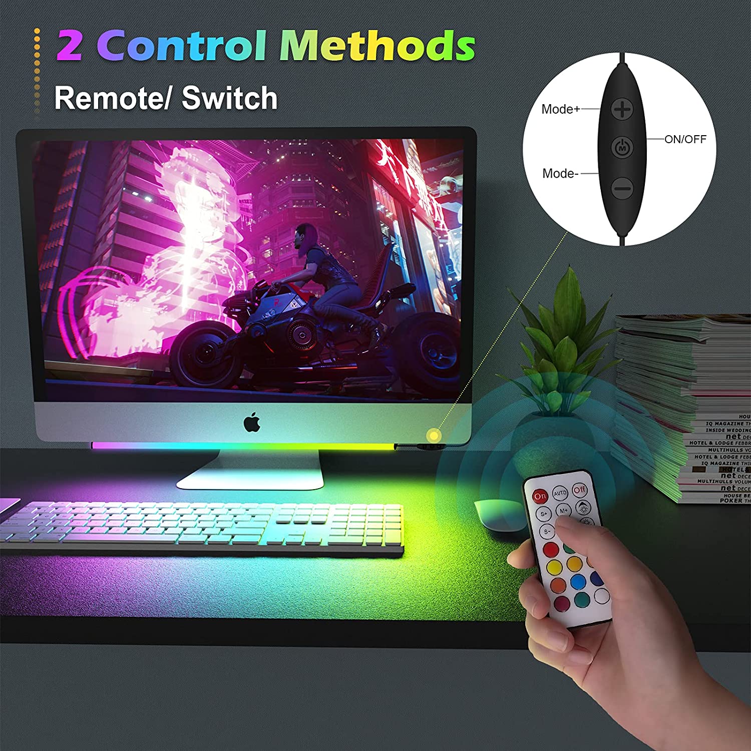 Under Monitor Light Bar RGB Dr - Desk Setup Pc ulasan dan harga
